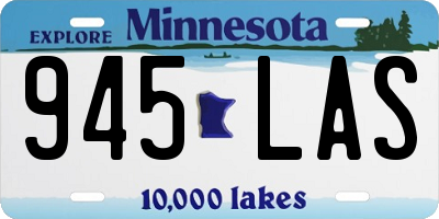 MN license plate 945LAS