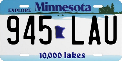MN license plate 945LAU