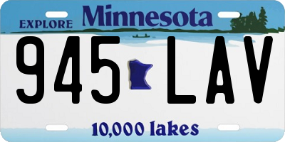 MN license plate 945LAV