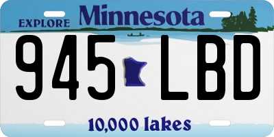 MN license plate 945LBD