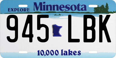 MN license plate 945LBK