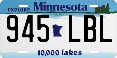 MN license plate 945LBL