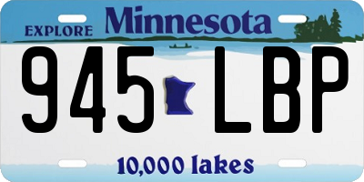 MN license plate 945LBP