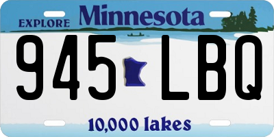 MN license plate 945LBQ