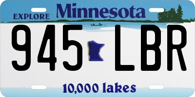 MN license plate 945LBR
