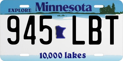 MN license plate 945LBT