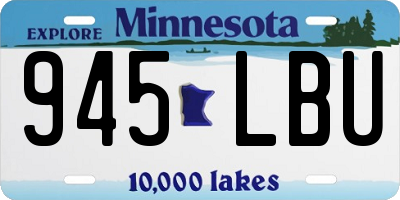 MN license plate 945LBU