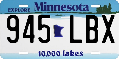 MN license plate 945LBX