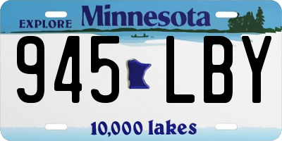 MN license plate 945LBY