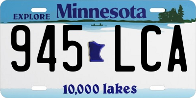 MN license plate 945LCA