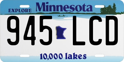 MN license plate 945LCD