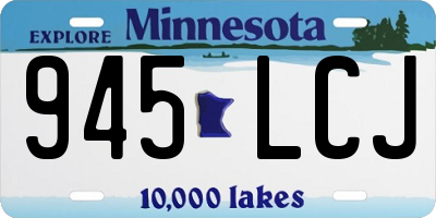 MN license plate 945LCJ