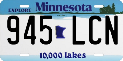 MN license plate 945LCN