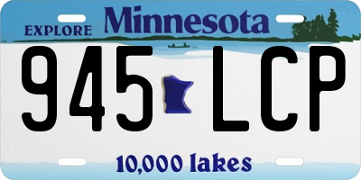 MN license plate 945LCP