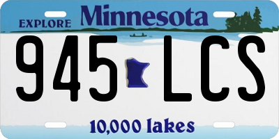 MN license plate 945LCS