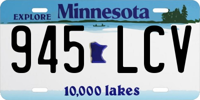 MN license plate 945LCV
