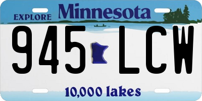 MN license plate 945LCW