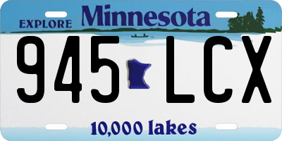 MN license plate 945LCX