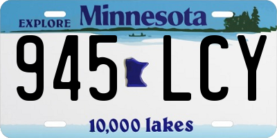 MN license plate 945LCY