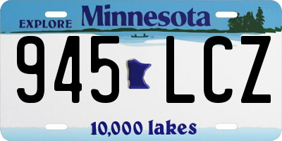 MN license plate 945LCZ