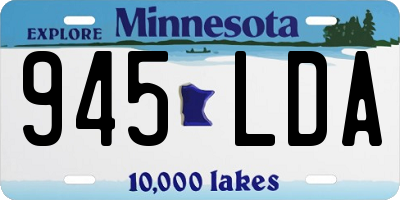 MN license plate 945LDA