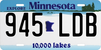 MN license plate 945LDB