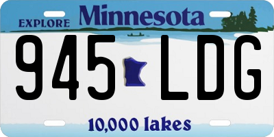 MN license plate 945LDG