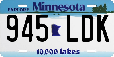 MN license plate 945LDK