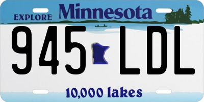 MN license plate 945LDL