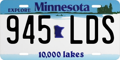 MN license plate 945LDS