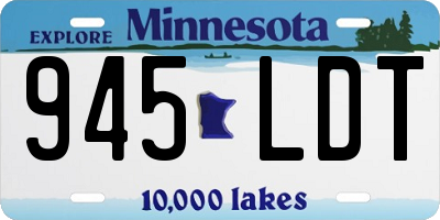 MN license plate 945LDT