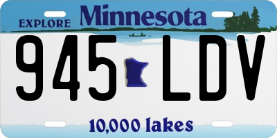 MN license plate 945LDV