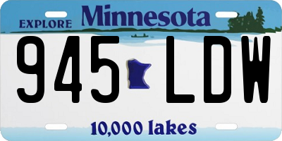 MN license plate 945LDW