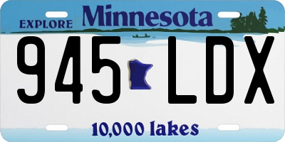 MN license plate 945LDX