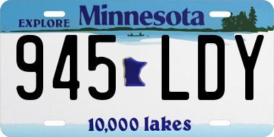 MN license plate 945LDY
