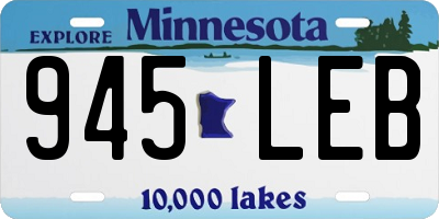 MN license plate 945LEB