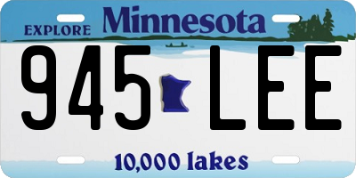 MN license plate 945LEE