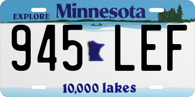 MN license plate 945LEF