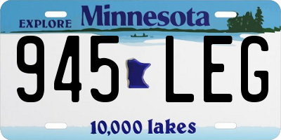 MN license plate 945LEG