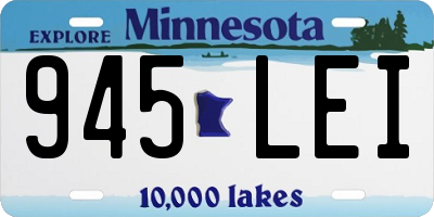MN license plate 945LEI