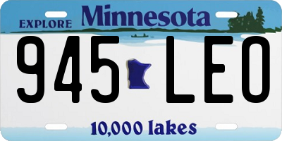 MN license plate 945LEO