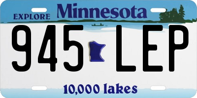 MN license plate 945LEP