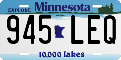 MN license plate 945LEQ