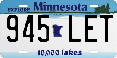 MN license plate 945LET