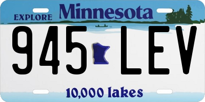 MN license plate 945LEV