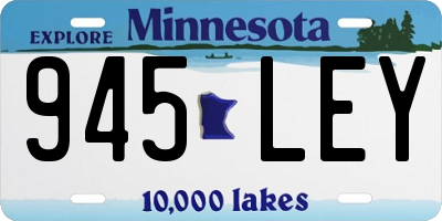 MN license plate 945LEY