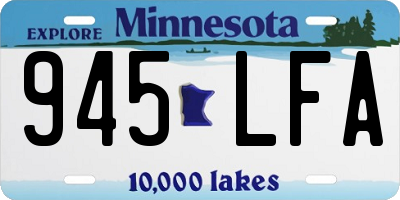 MN license plate 945LFA