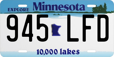MN license plate 945LFD