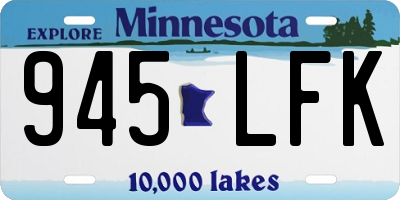 MN license plate 945LFK