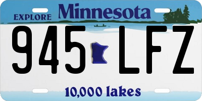 MN license plate 945LFZ